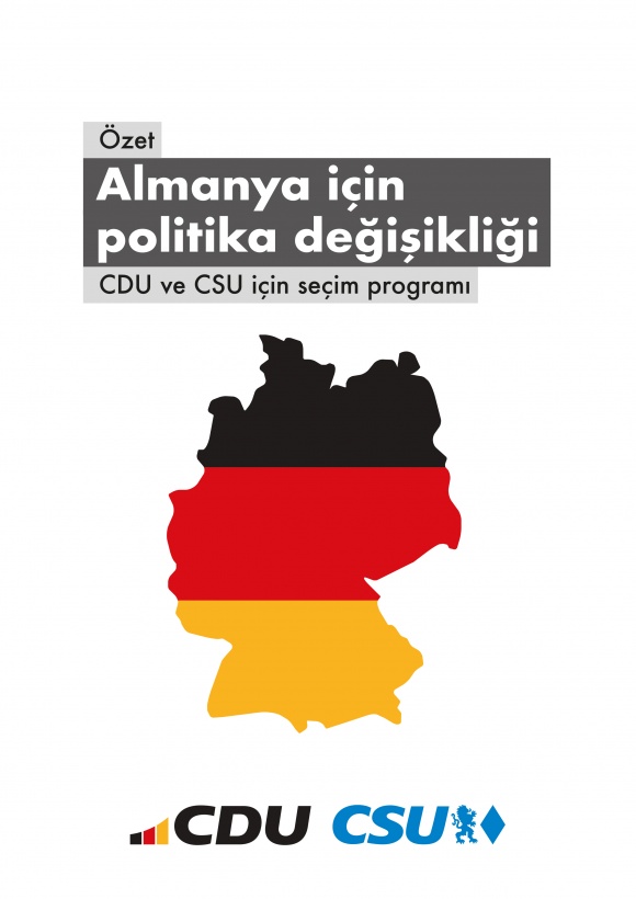 Wahlprogramm CDU CSU Kurzfassung Türkisch